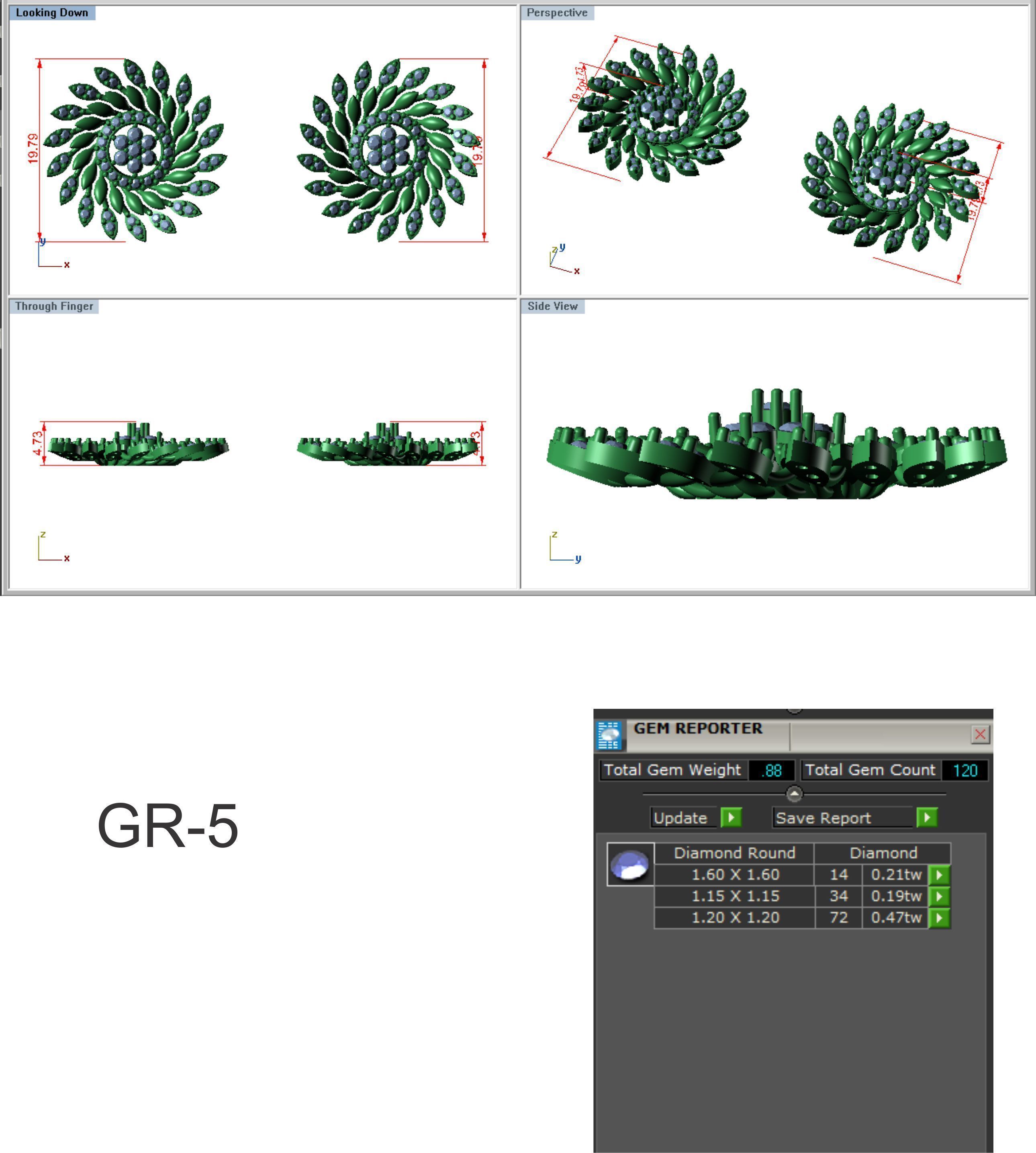 Earrings Pendant Set 3dm STL OBJ FBX Renders Details 3D print model_1