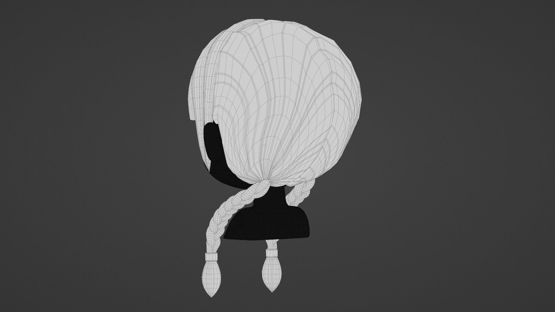 Chibi Female Hair Style 9 3D model_15