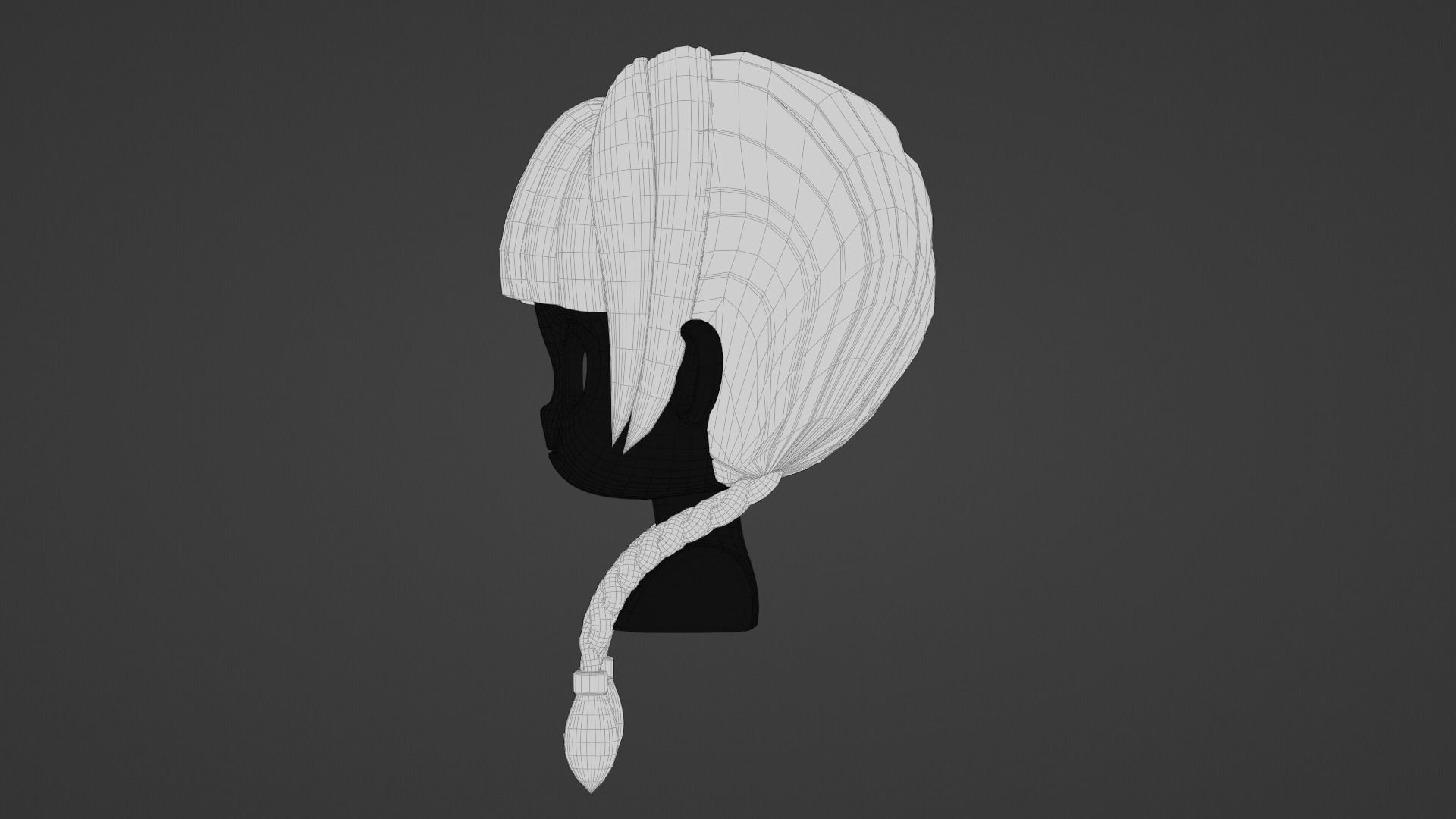 Chibi Female Hair Style 9 3D model_16