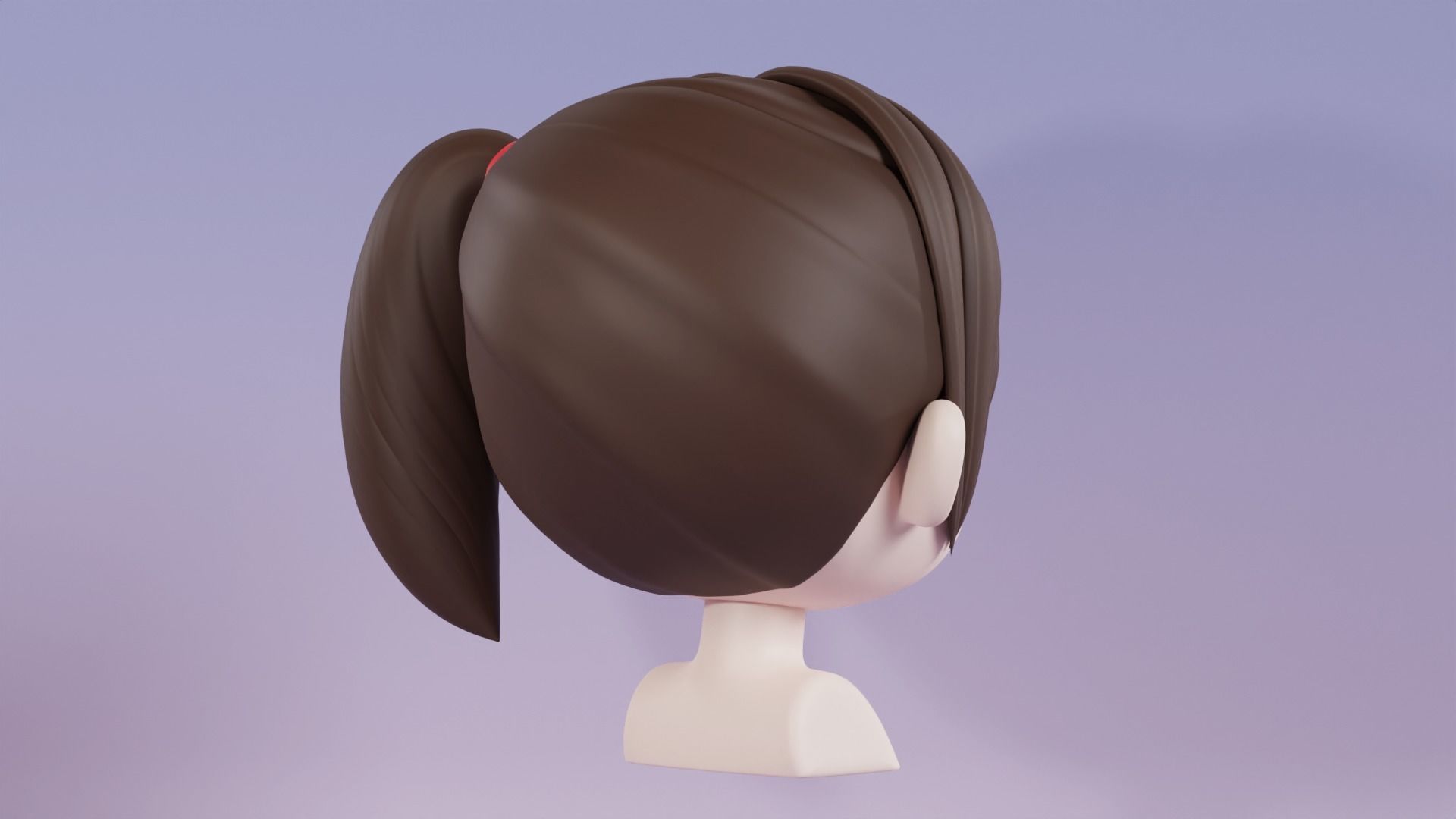 Chibi Female Hair Style 10 3D model_5