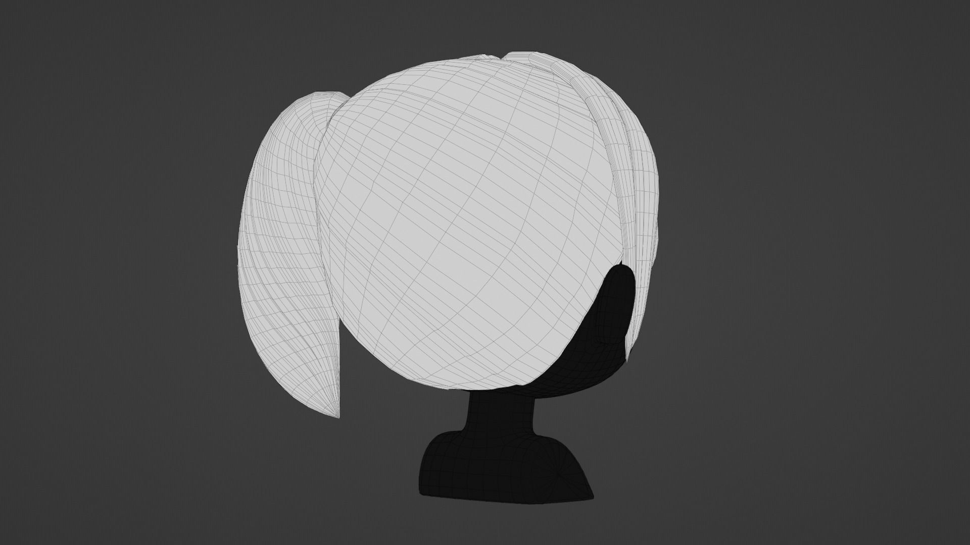 Chibi Female Hair Style 10 3D model_13