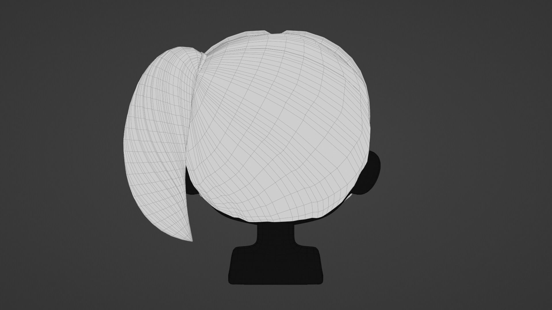 Chibi Female Hair Style 10 3D model_14