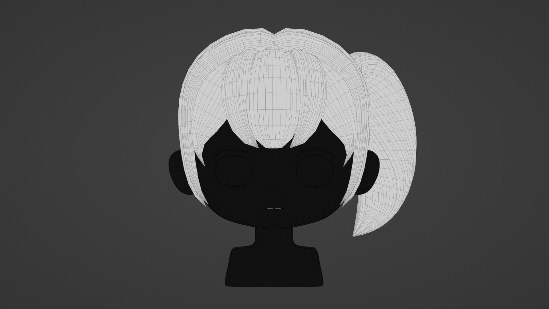 Chibi Female Hair Style 10 3D model_10