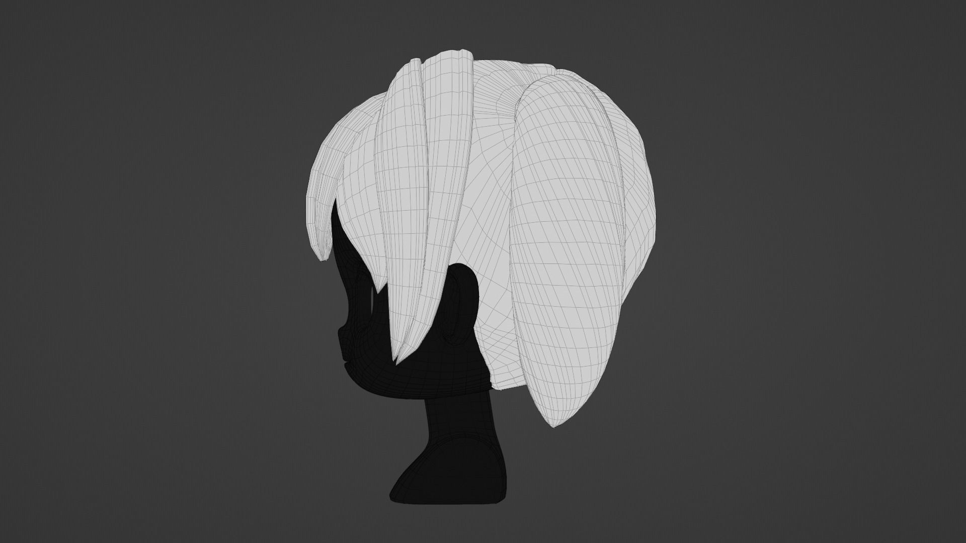 Chibi Female Hair Style 10 3D model_16