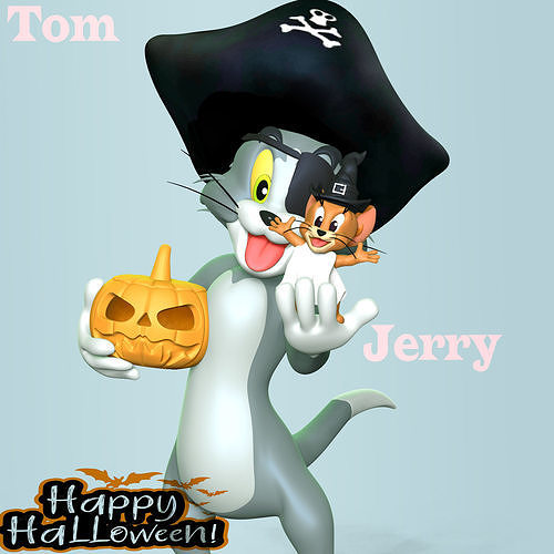 Tom - Jerry With Halloween 3D print model