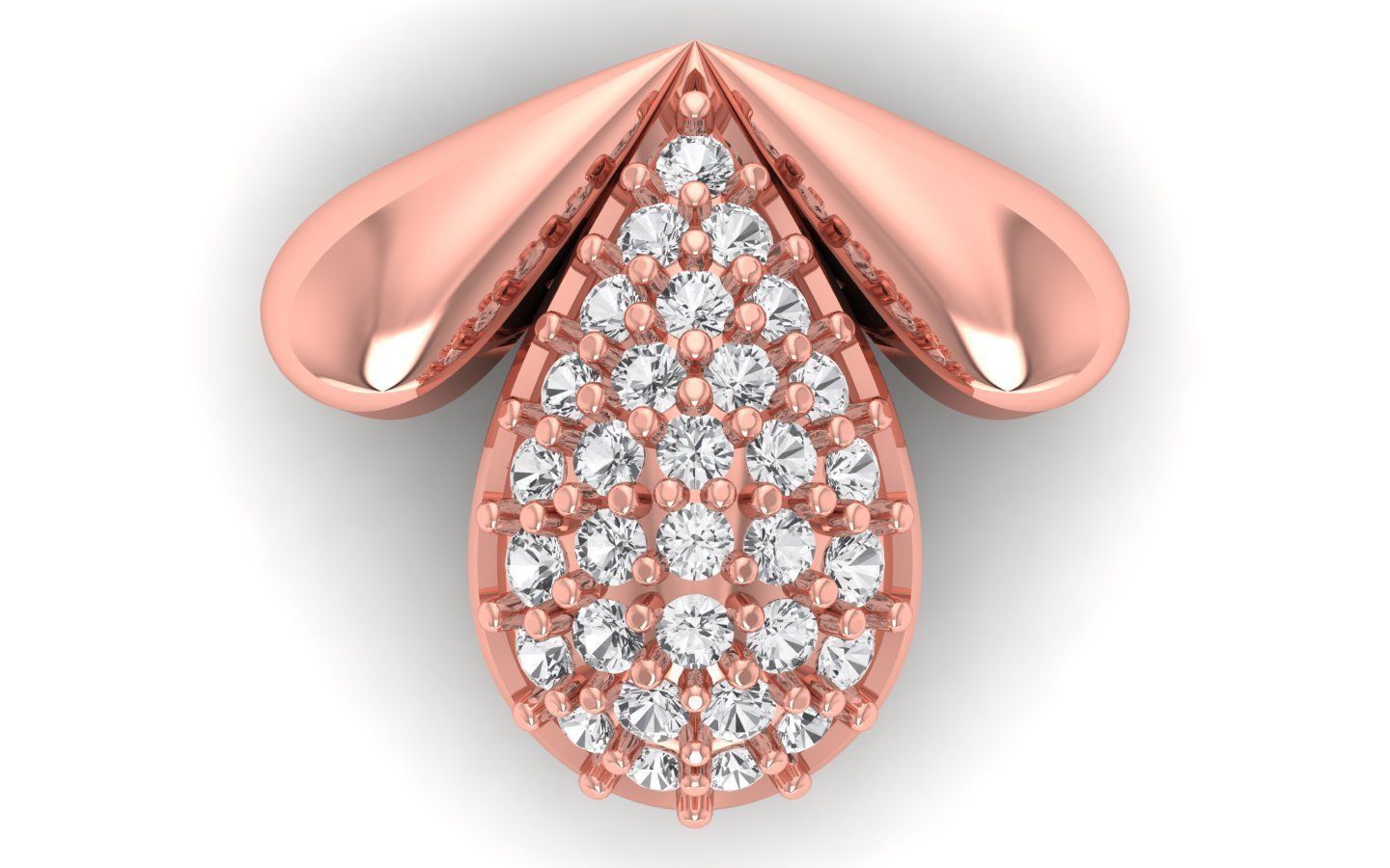 Earrings Pendant Set 3dm STL OBJ FBX Renders Details 3D print model_3