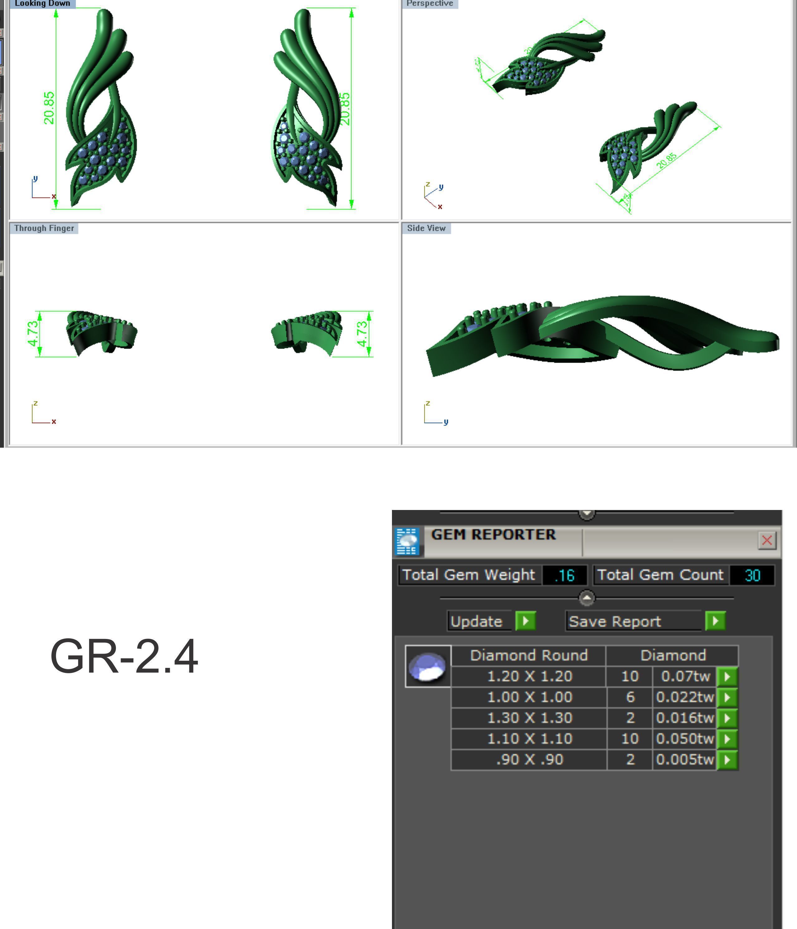 Earrings Pendant Set 3dm STL OBJ FBX Renders Details 3D print model_7
