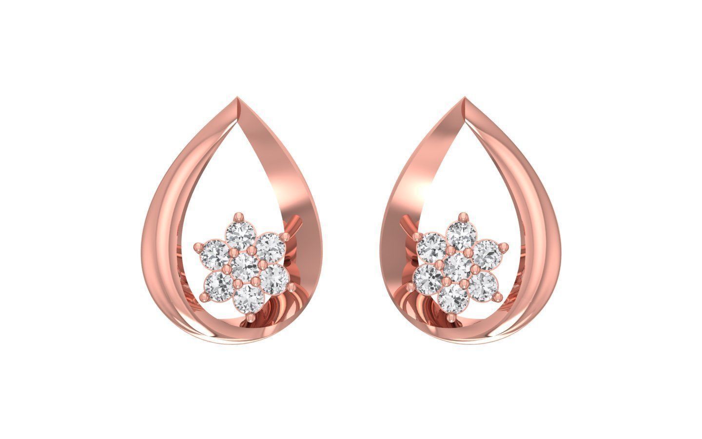 Earrings Pendant Set 3dm STL OBJ FBX Renders Details 3D print model_2