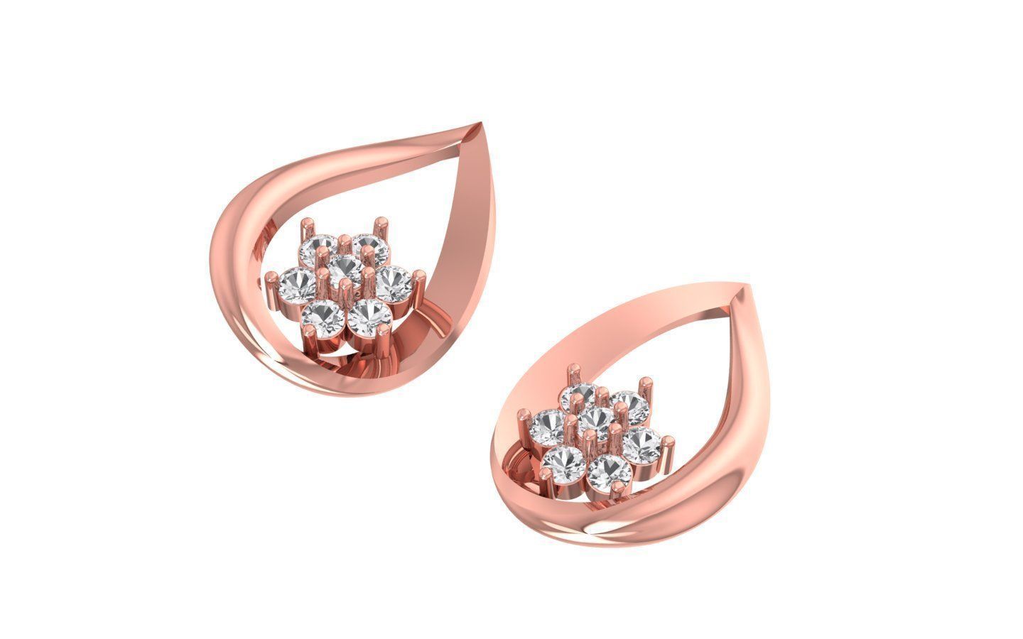 Earrings Pendant Set 3dm STL OBJ FBX Renders Details 3D print model_4