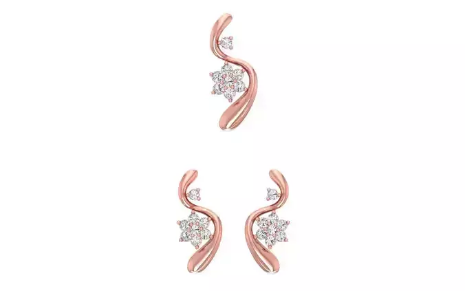 Earrings Pendant Set 3dm STL OBJ FBX Renders Details