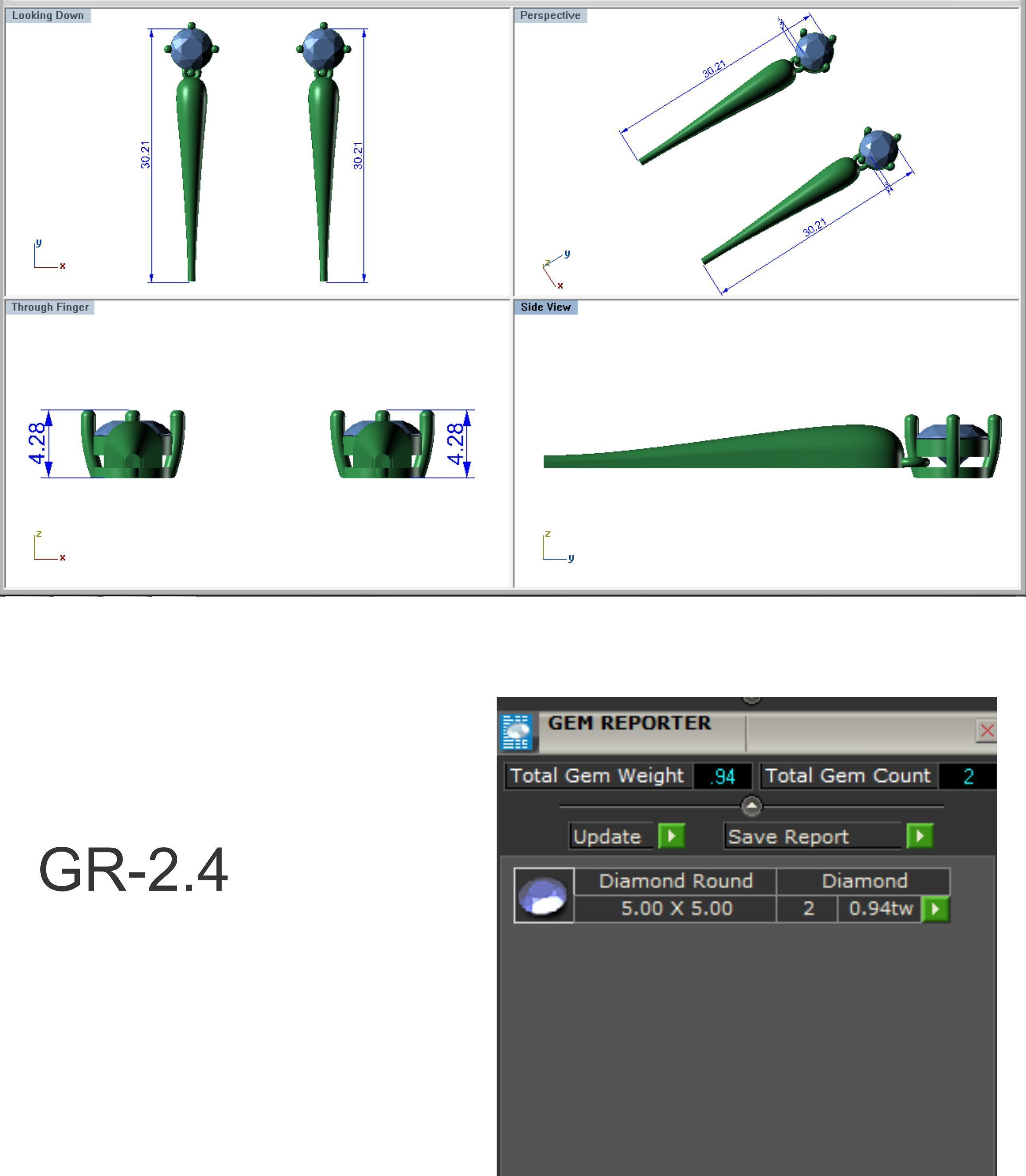 Earrings Pendant Set 3dm STL OBJ FBX Renders Details 3D print model_3
