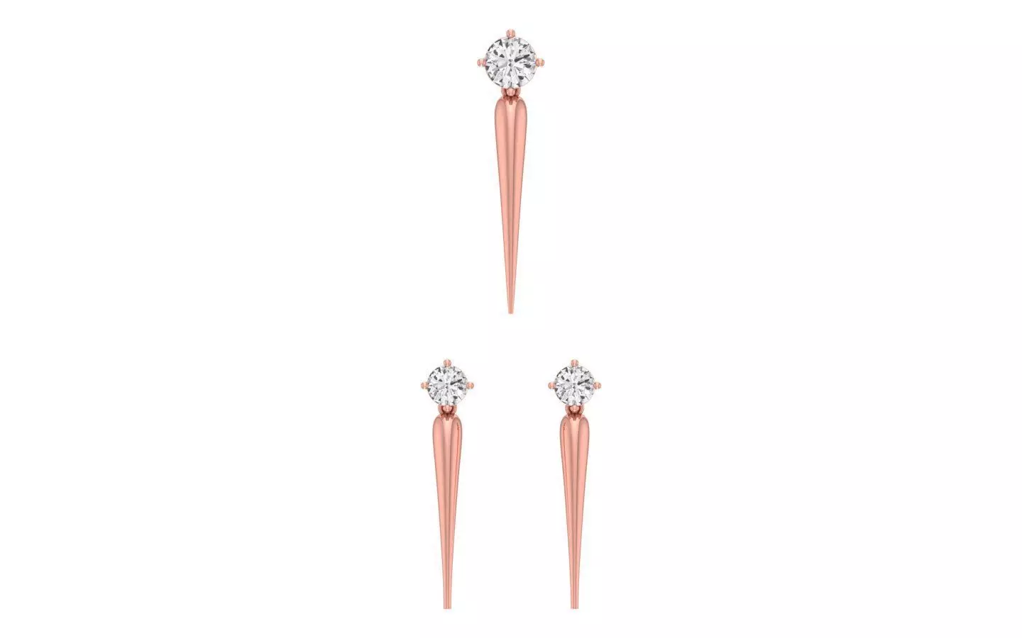 Earrings Pendant Set 3dm STL OBJ FBX Renders Details 3D print model_0