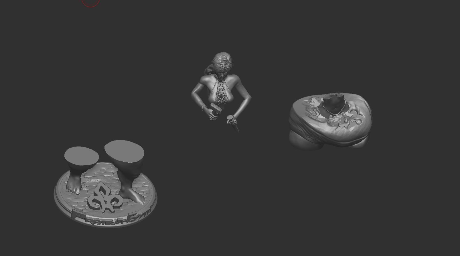 self sculpting woman 3D print model_6