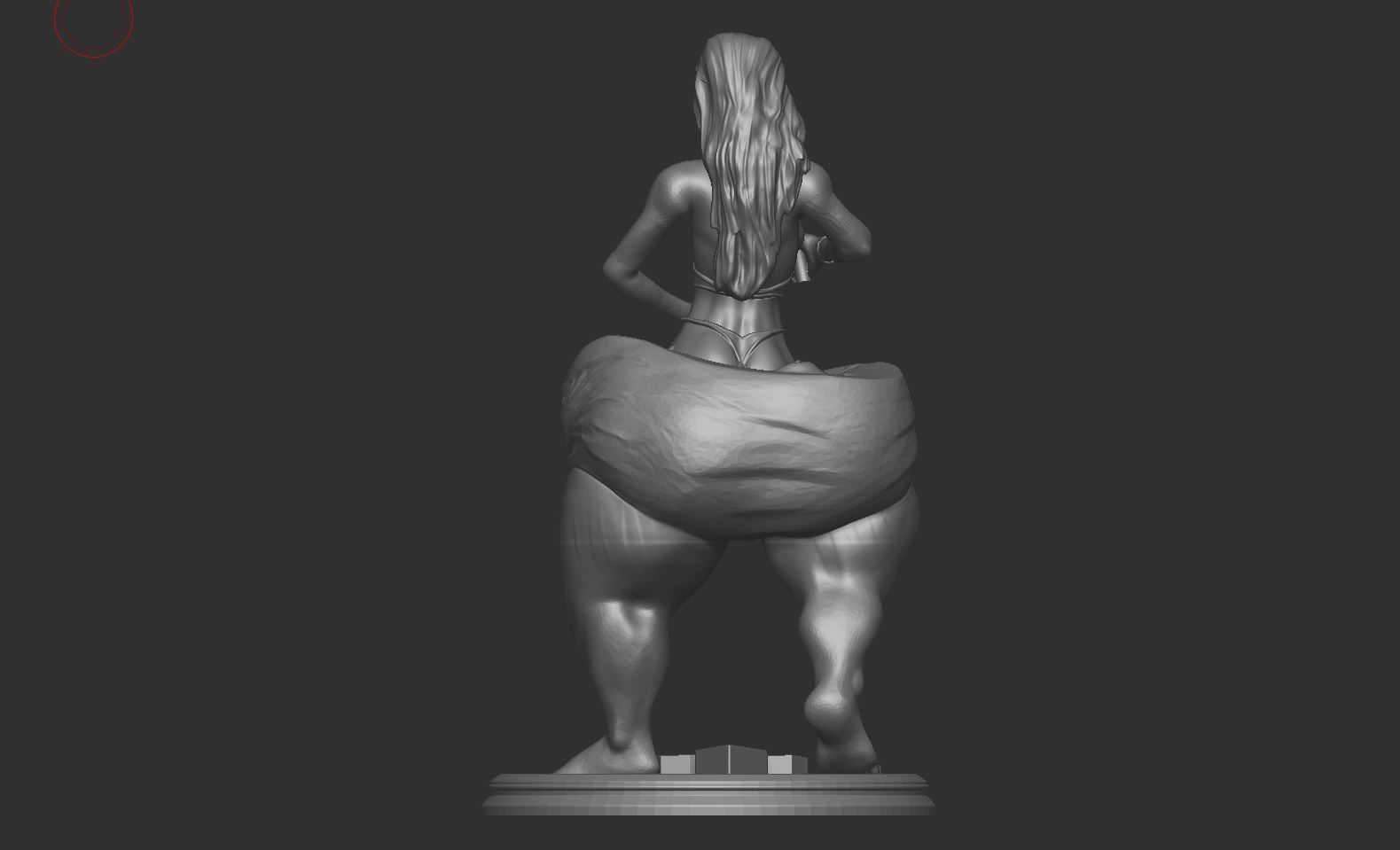 self sculpting woman 3D print model_3