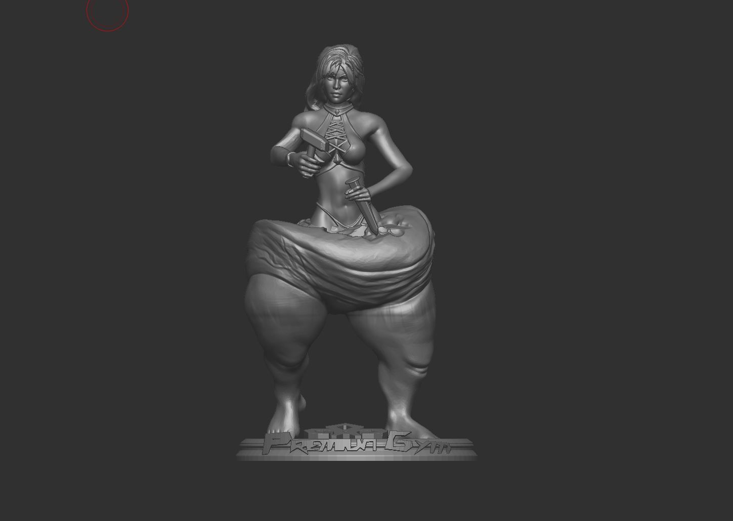 self sculpting woman 3D print model_4