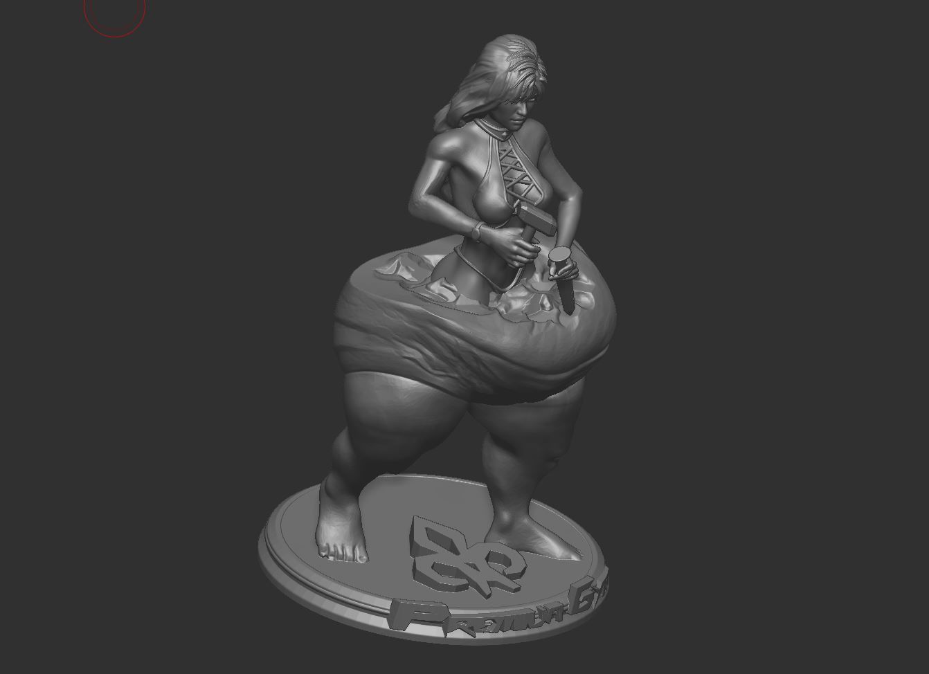 self sculpting woman 3D print model_12