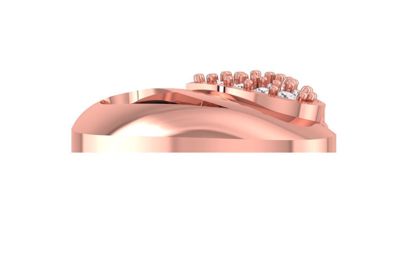 Heart Earrings Pendant Set 3dm STL OBJ FBX Renders Details 3D print model_6