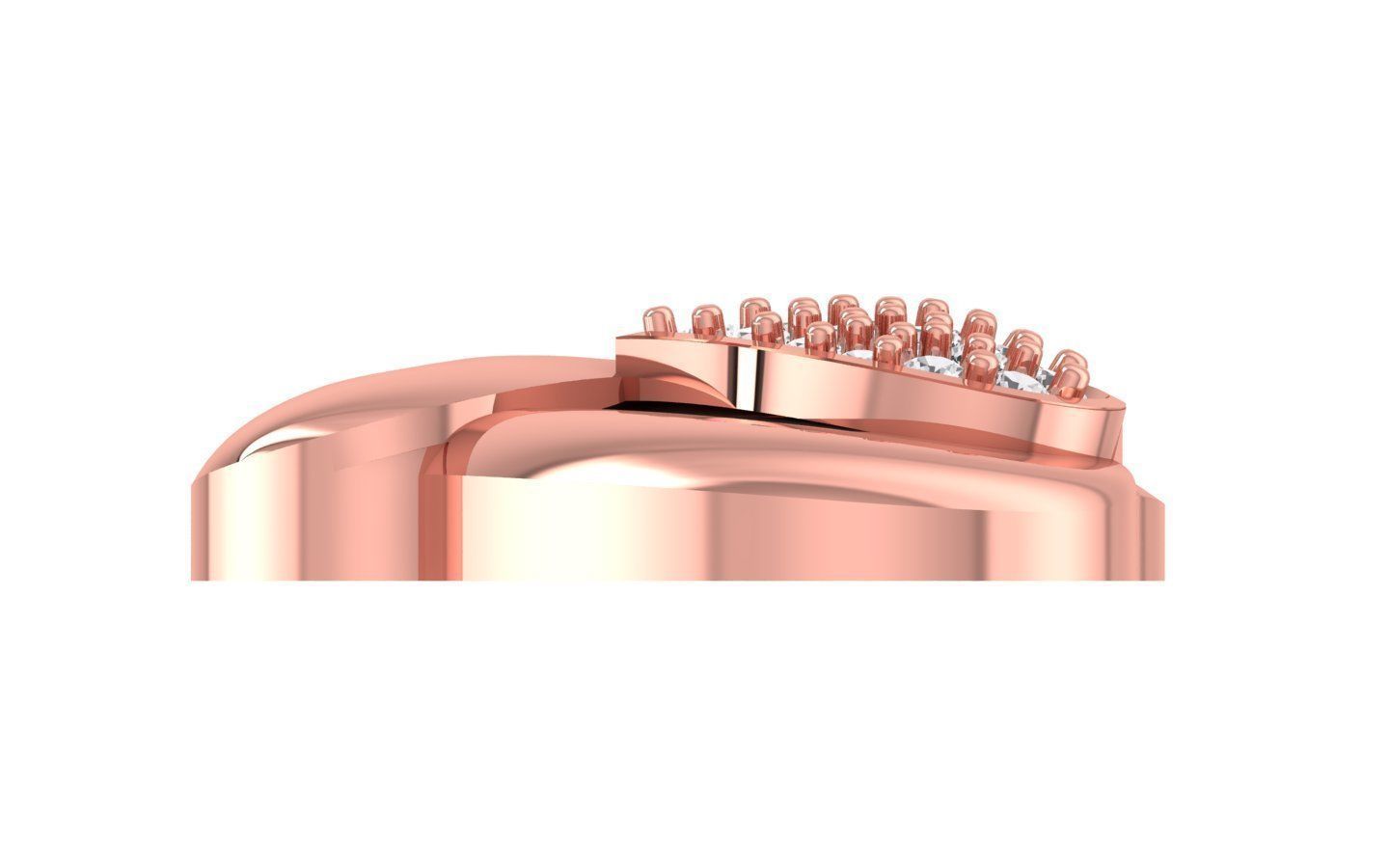 Heart Earrings Pendant Set 3dm STL OBJ FBX Renders Details 3D print model_2