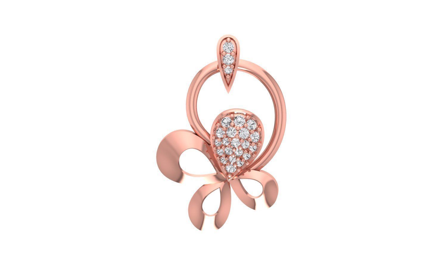 Earrings Pendant Set 3dm STL OBJ FBX Renders Details 3D print model_4