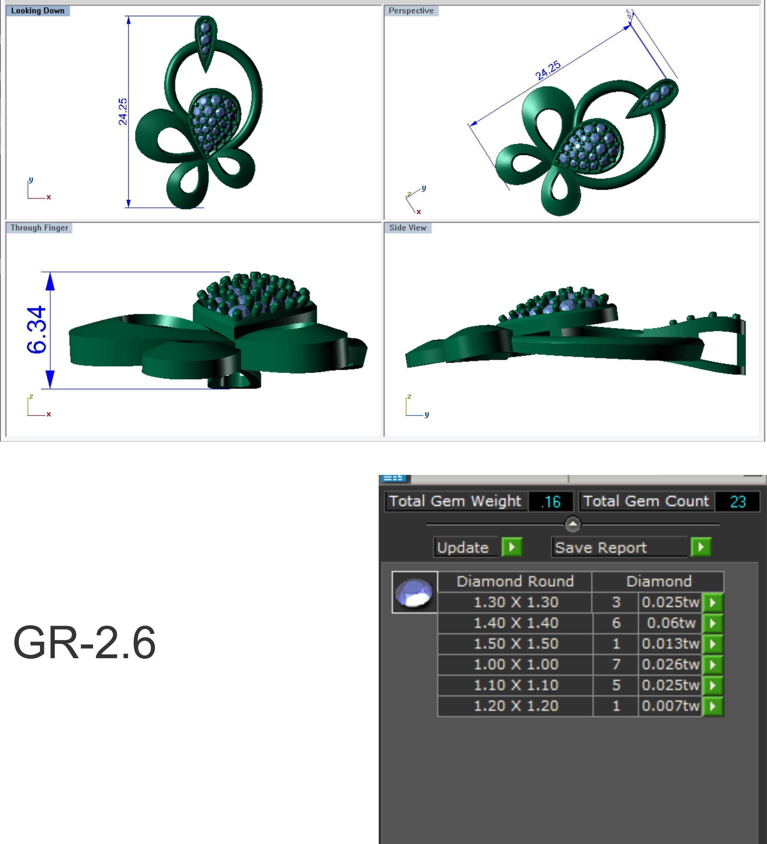 Earrings Pendant Set 3dm STL OBJ FBX Renders Details 3D print model_6