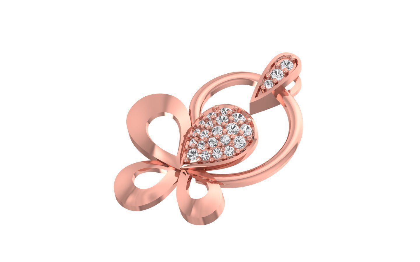 Earrings Pendant Set 3dm STL OBJ FBX Renders Details 3D print model_3