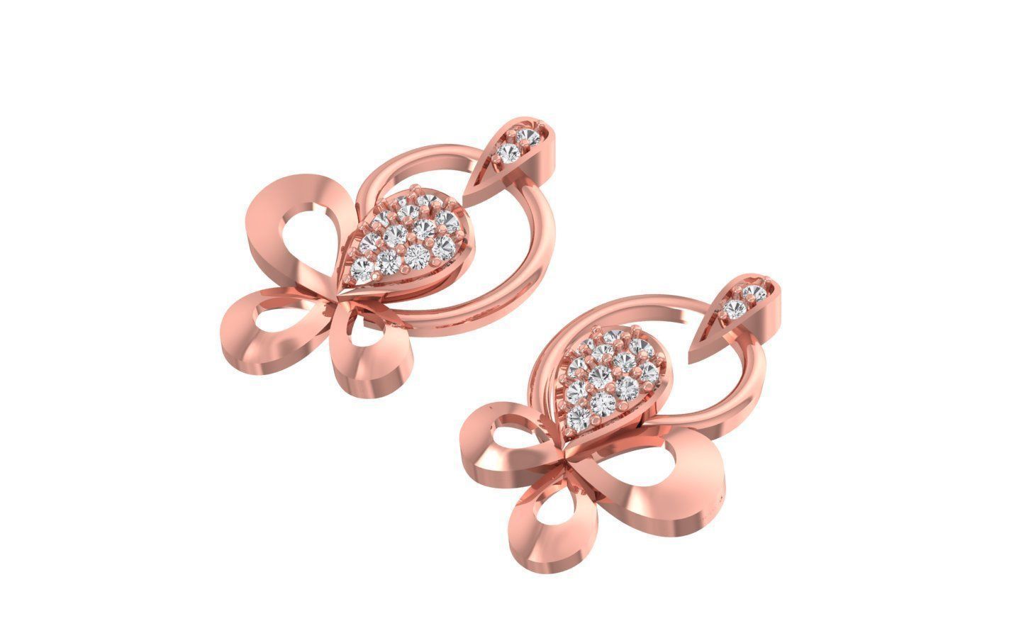 Earrings Pendant Set 3dm STL OBJ FBX Renders Details 3D print model_7