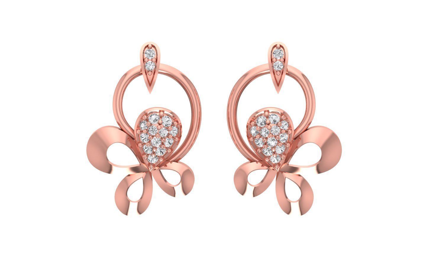 Earrings Pendant Set 3dm STL OBJ FBX Renders Details 3D print model_5