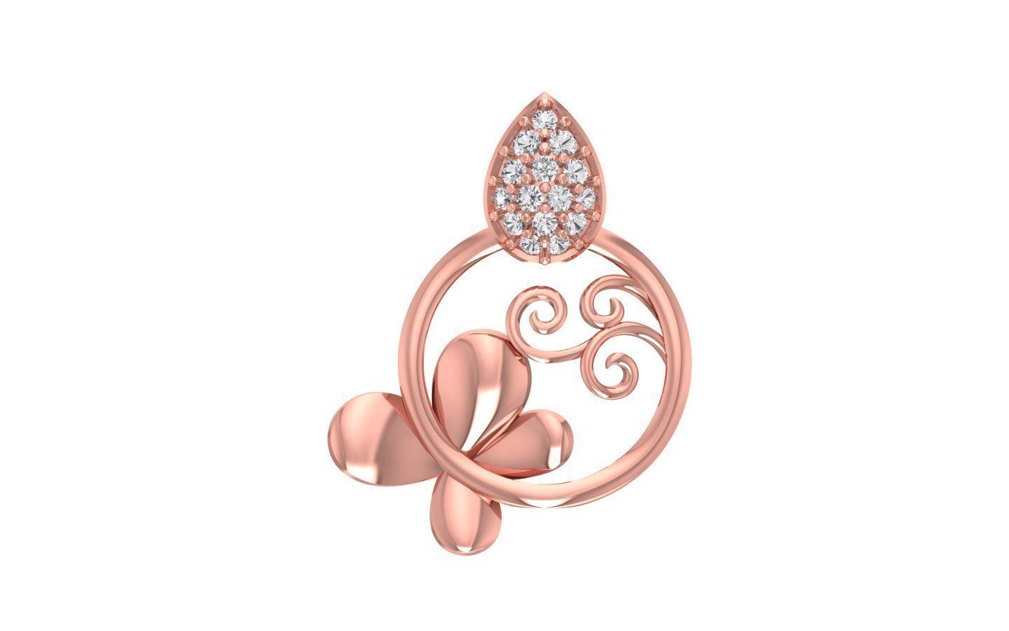 Earrings Pendant Set 3dm STL OBJ FBX Renders Details 3D print model_4