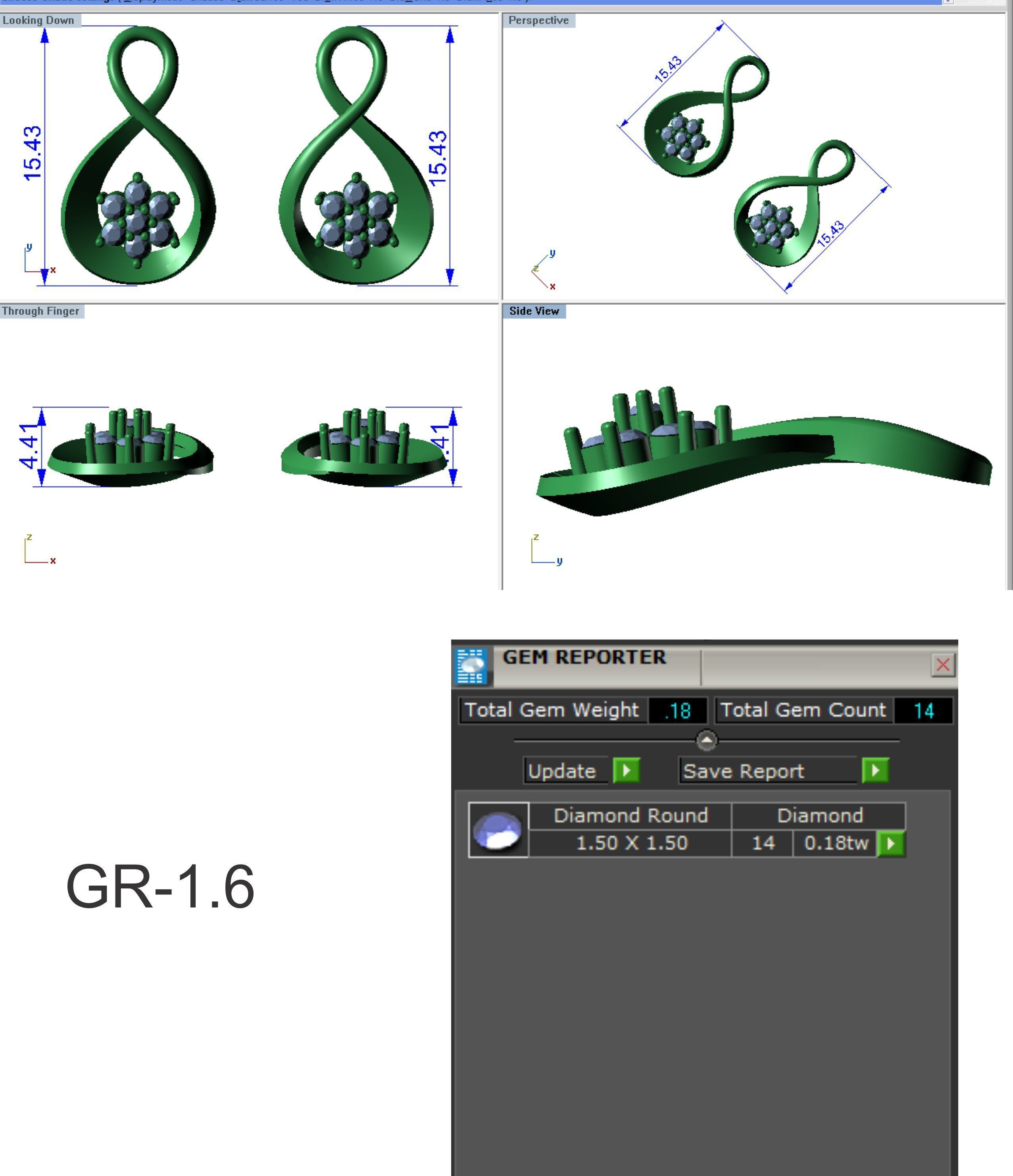 Earrings Pendant Set 3dm STL OBJ FBX Renders Details 3D print model_4