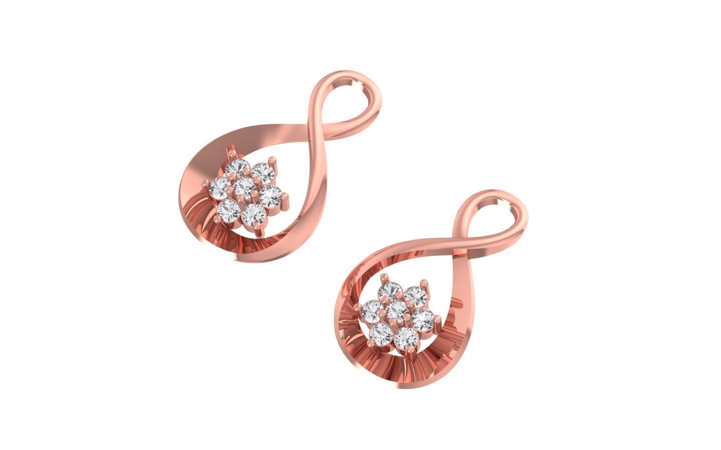 Earrings Pendant Set 3dm STL OBJ FBX Renders Details 3D print model_7