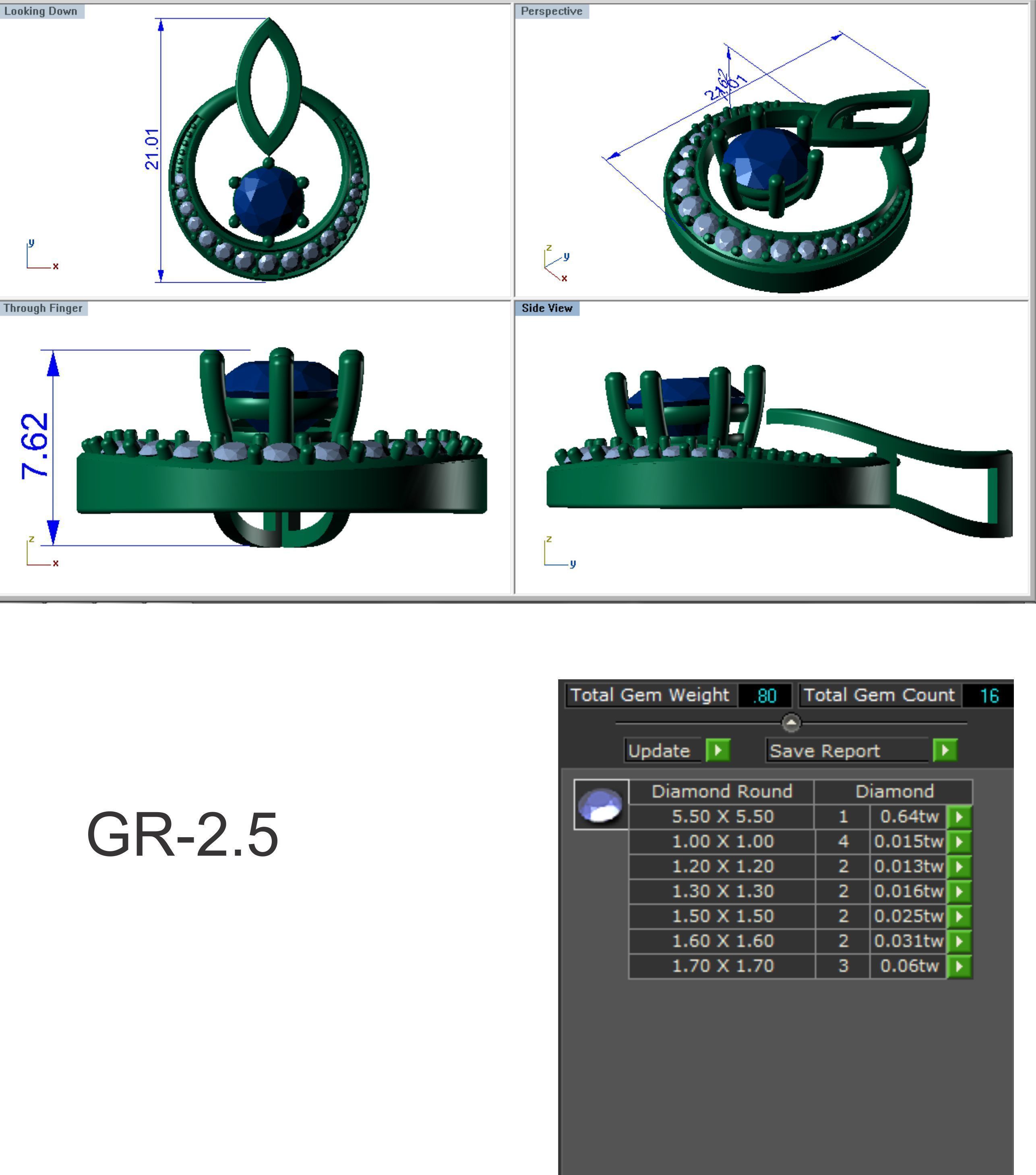 Earrings Pendant Set 3dm STL OBJ FBX Renders Details 3D print model_8
