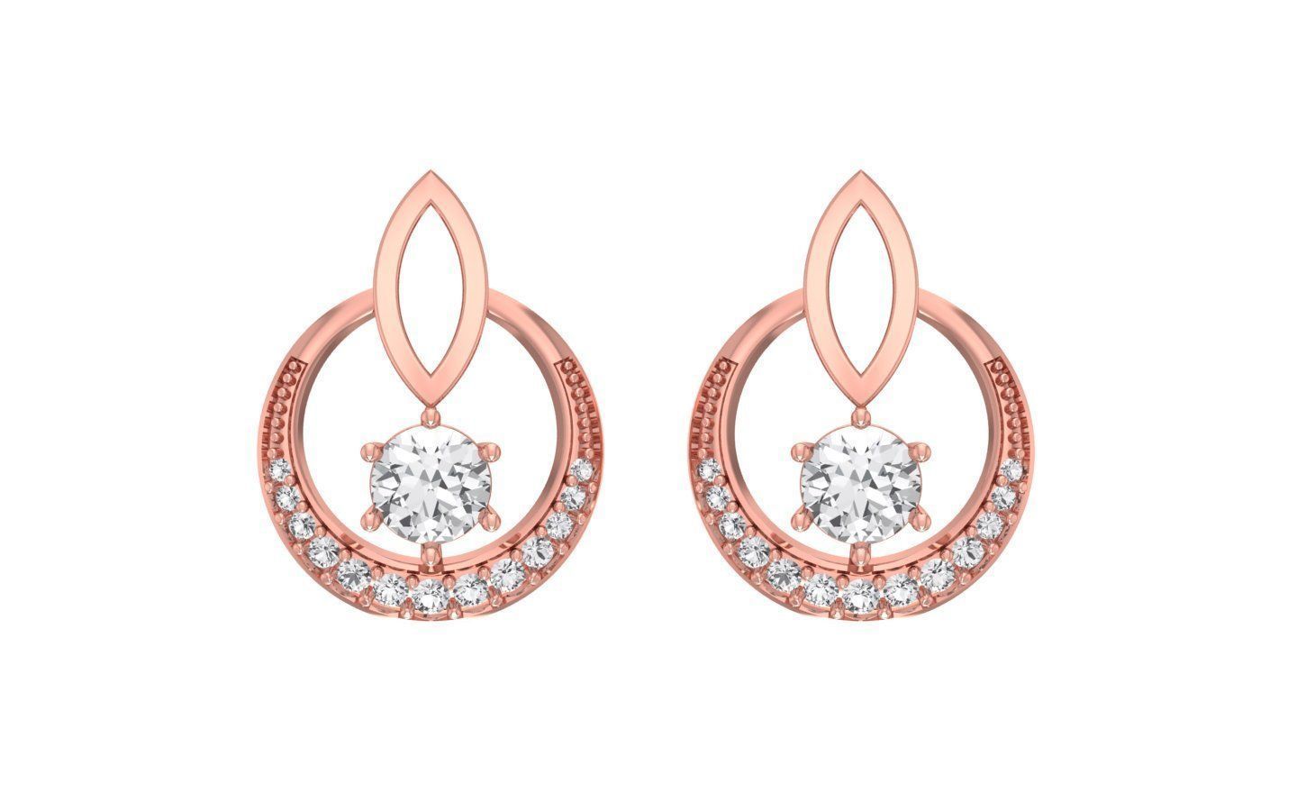 Earrings Pendant Set 3dm STL OBJ FBX Renders Details 3D print model_4