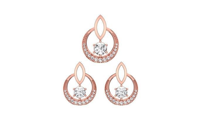Earrings Pendant Set 3dm STL OBJ FBX Renders Details 3D print model