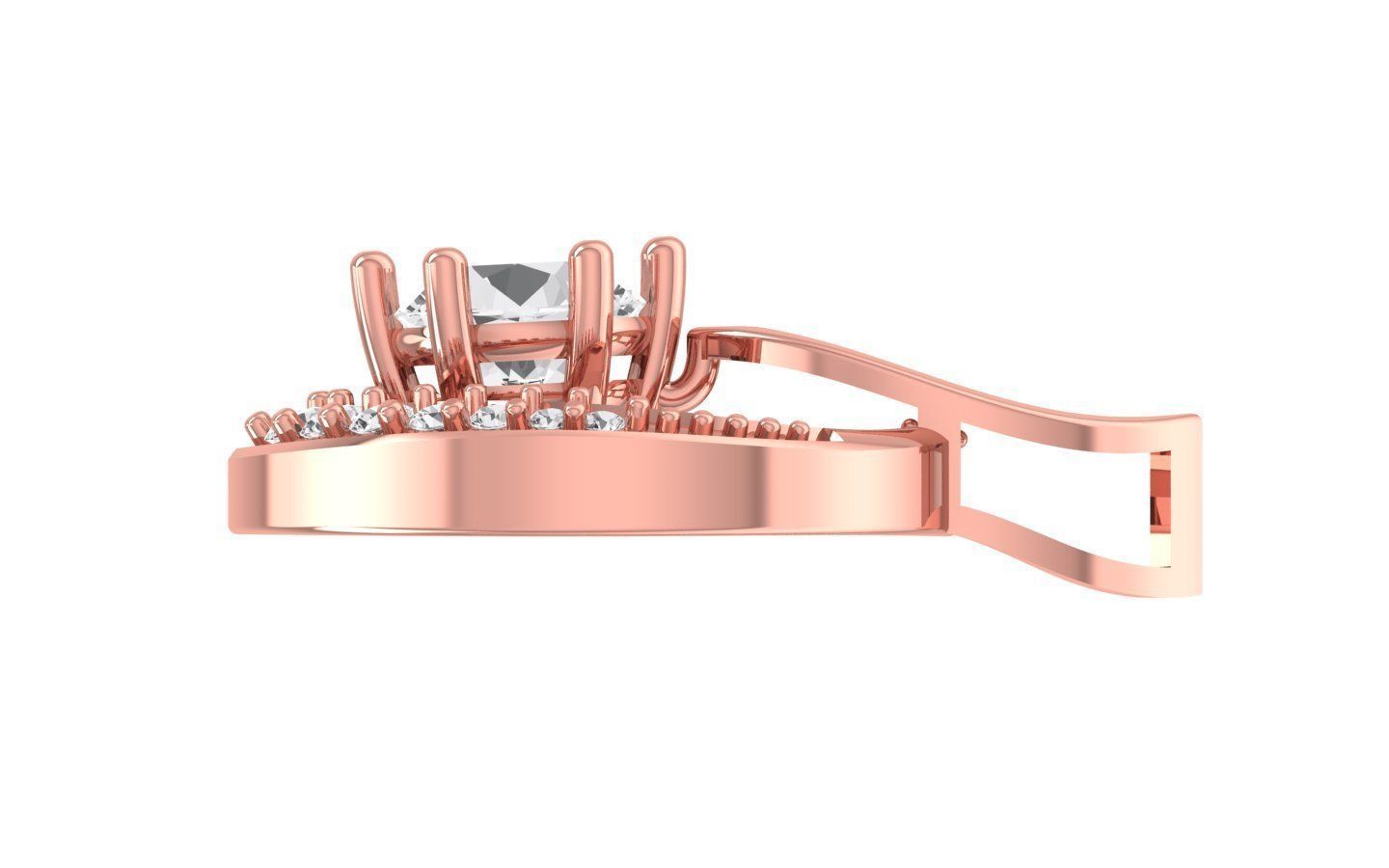 Earrings Pendant Set 3dm STL OBJ FBX Renders Details 3D print model_6