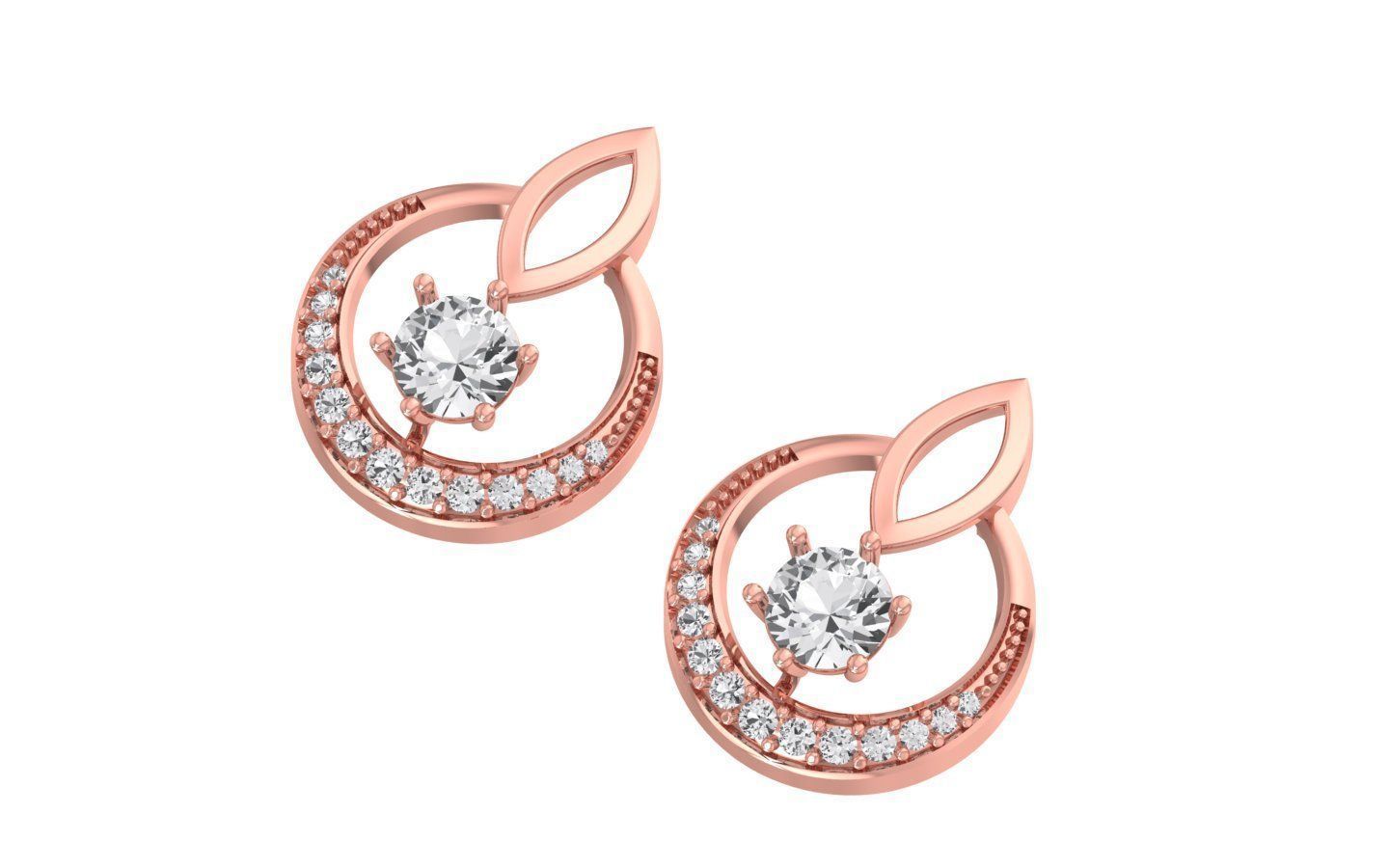 Earrings Pendant Set 3dm STL OBJ FBX Renders Details 3D print model_2