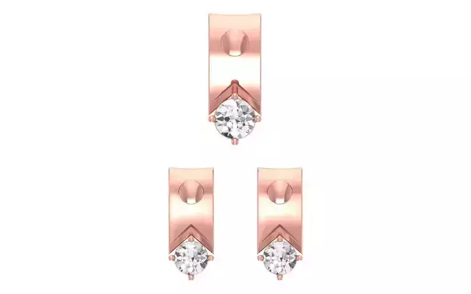 Earrings Pendant Set 3dm STL OBJ FBX Renders Details 3D print model