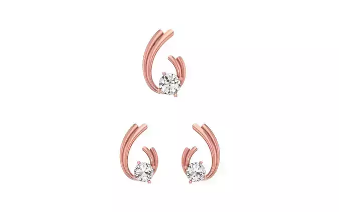 Earrings Pendant Set 3dm STL OBJ FBX Renders Details