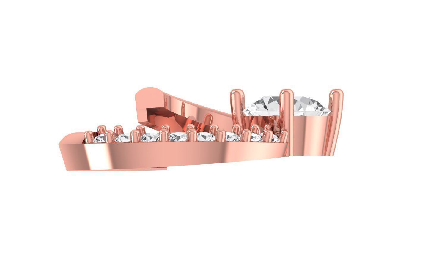 Earrings Pendant Set 3dm STL OBJ FBX Renders Details 3D print model_3