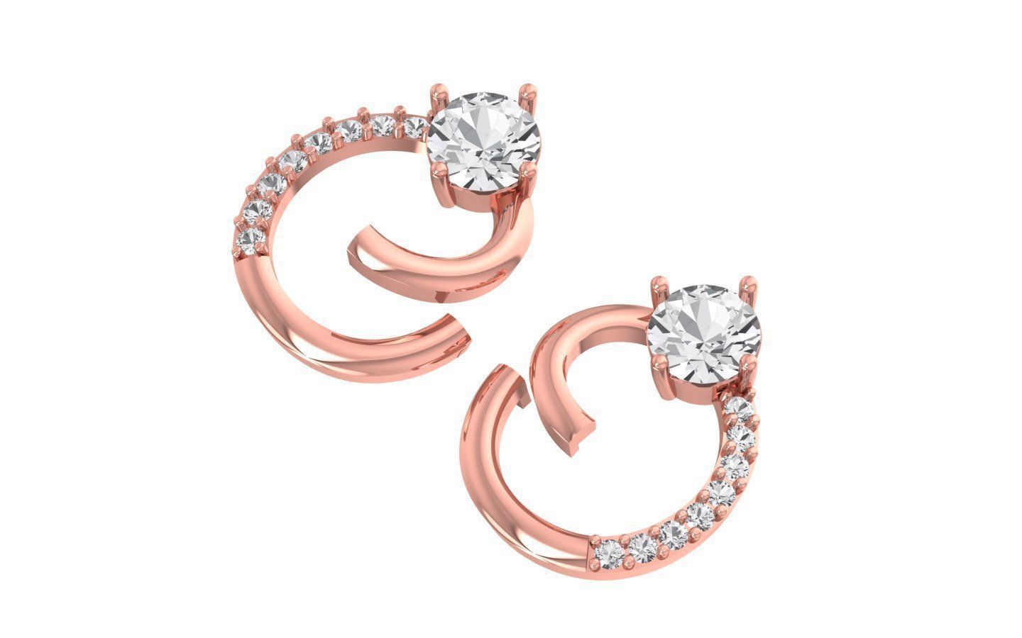 Earrings Pendant Set 3dm STL OBJ FBX Renders Details 3D print model_6