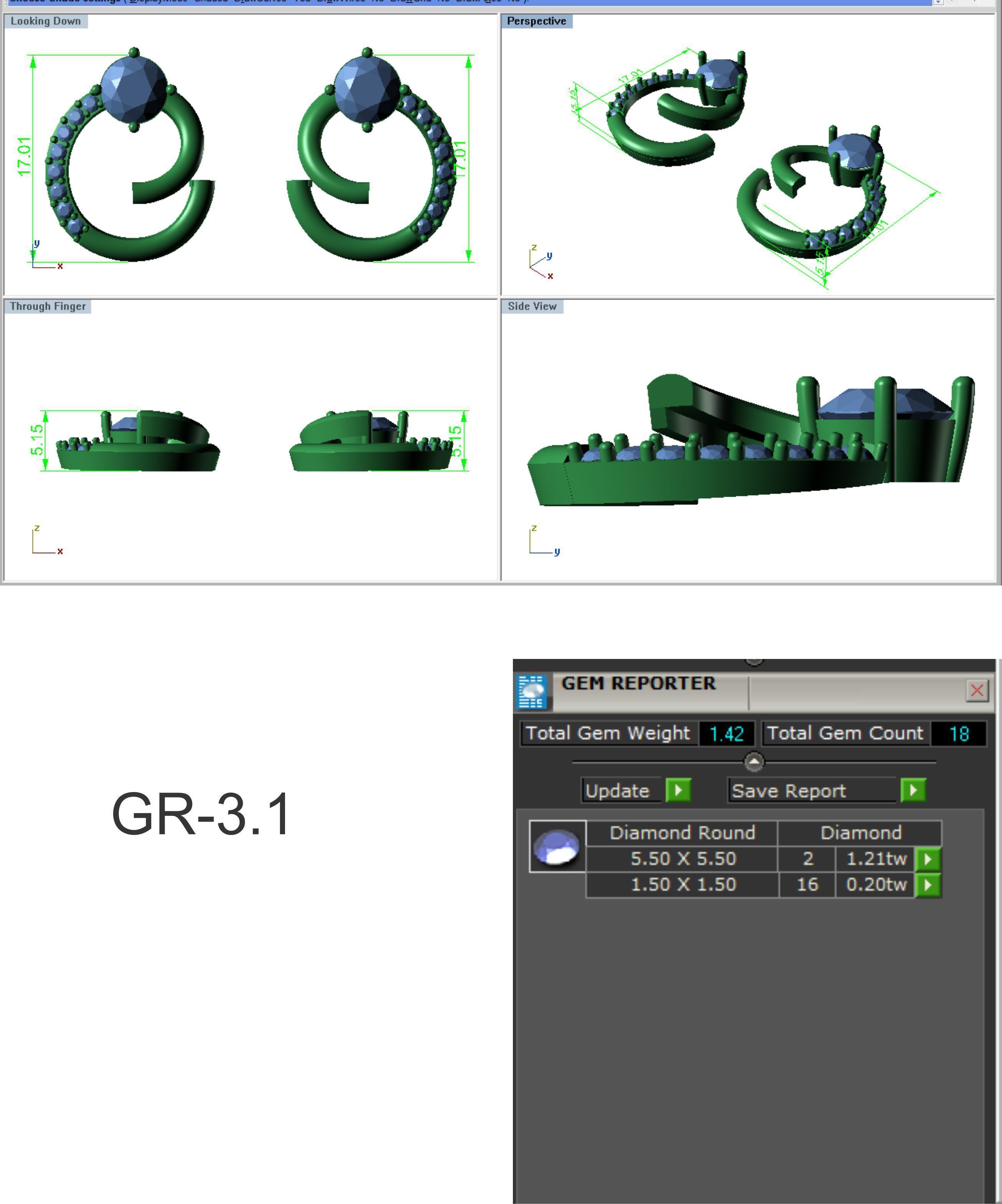 Earrings Pendant Set 3dm STL OBJ FBX Renders Details 3D print model_5