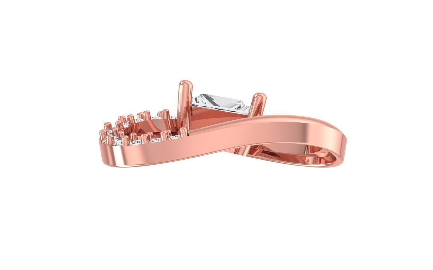 Earrings Pendant Set 3dm STL OBJ FBX Renders Details 3D print model_3