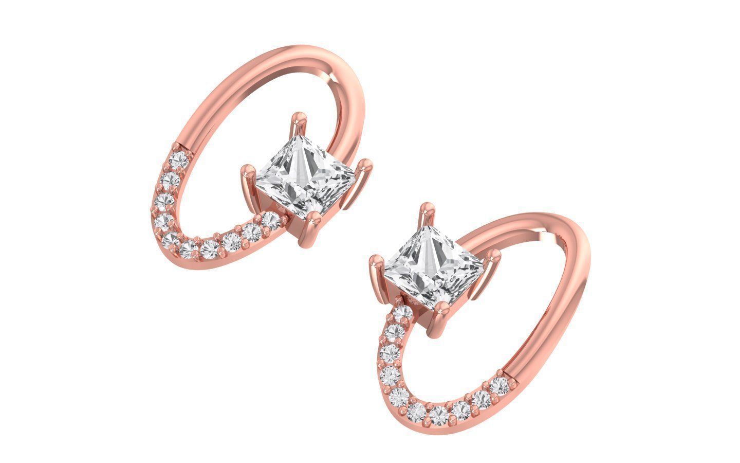 Earrings Pendant Set 3dm STL OBJ FBX Renders Details 3D print model_1