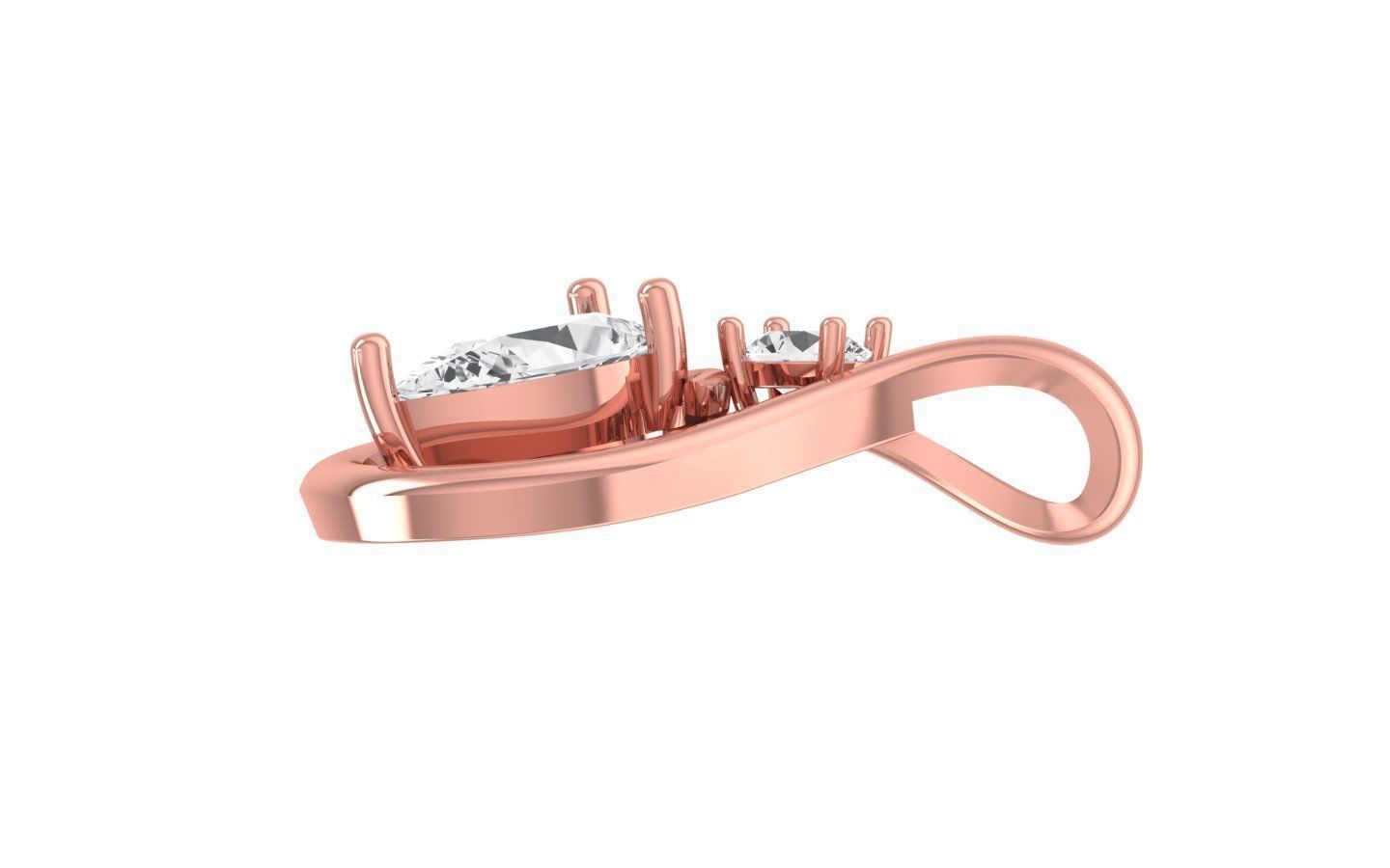 Earrings Pendant Set 3dm STL OBJ FBX Renders Details 3D print model_6