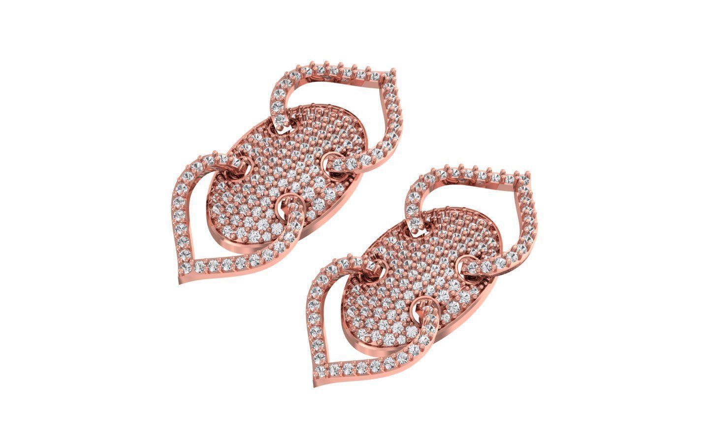 Earrings Pendant Set 3dm STL OBJ FBX Renders Details 3D print model_1