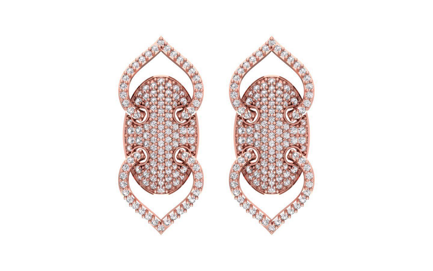 Earrings Pendant Set 3dm STL OBJ FBX Renders Details 3D print model_2