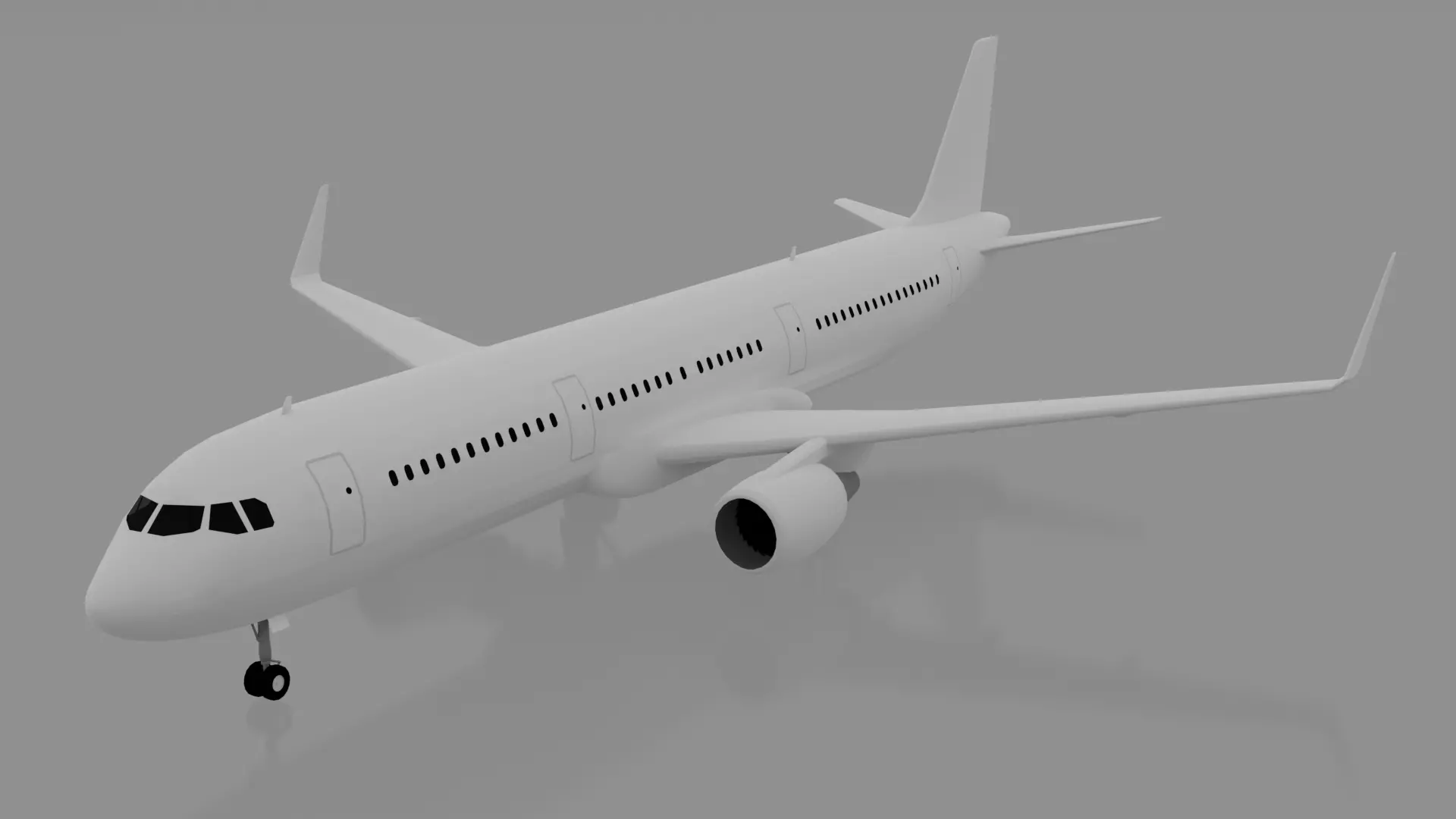 Airbus A321-200 3D model_0