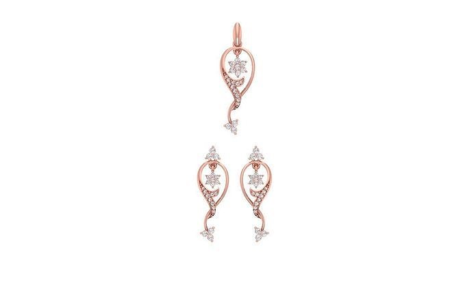 Pendant Earring Sets 3dm STL OBJ FBX Renders Details 3D print model