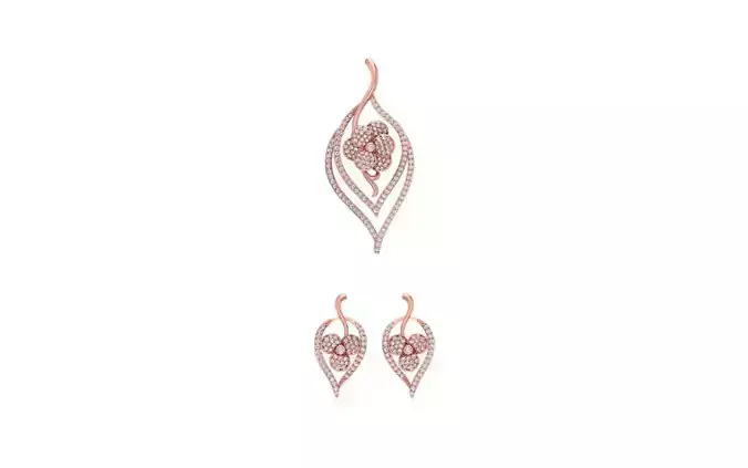 Pendant Earring Sets 3dm STL OBJ FBX Renders Details