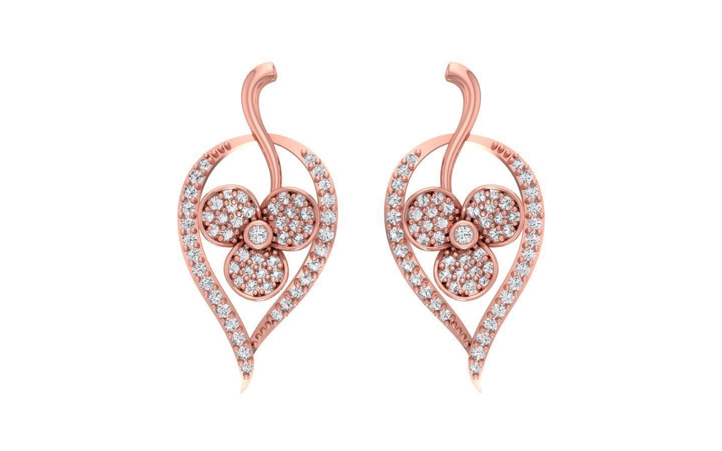 Pendant Earring Sets 3dm STL OBJ FBX Renders Details 3D print model_3