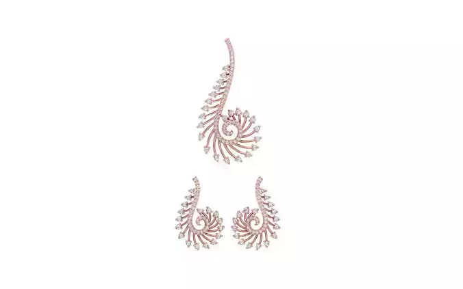 Pendant Earring Sets 3dm STL OBJ FBX Renders Details